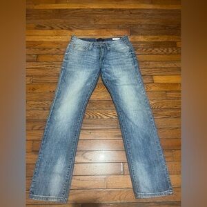 GUESS Men's Light Blue Washed Jeans